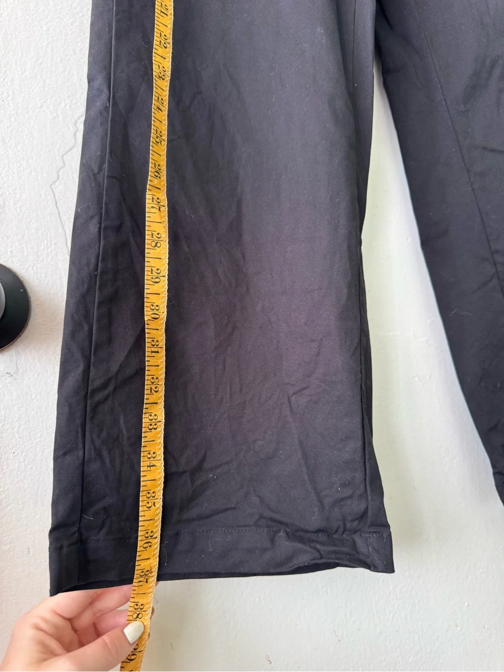 Ann Taylor Factory Navy Wide-Leg Pants with Gold Buttons